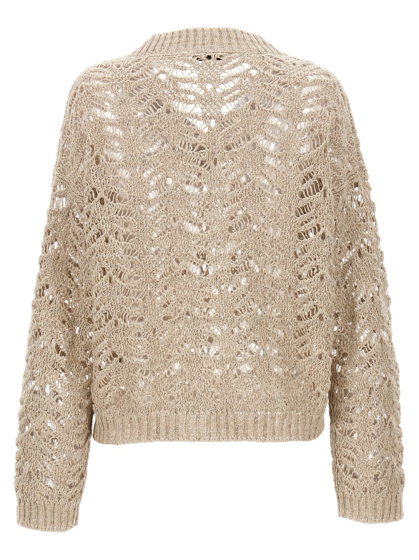 Brunello Cucinelli Rustic Dazzling Net Sweaters And Cardigans