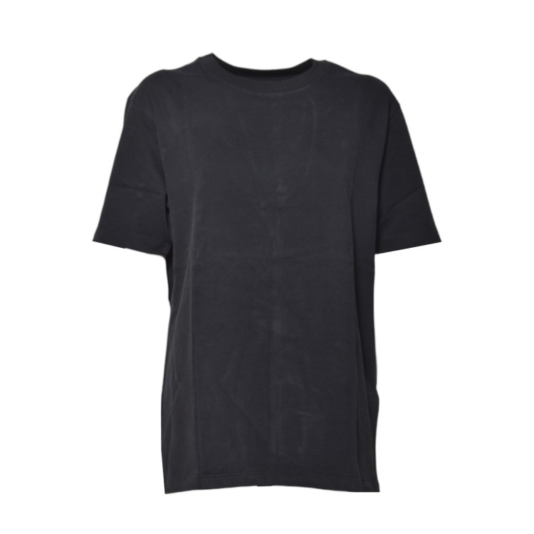 Jil Sander Ribbed Neckline Black Cotton Jersey T-Shirt | THE