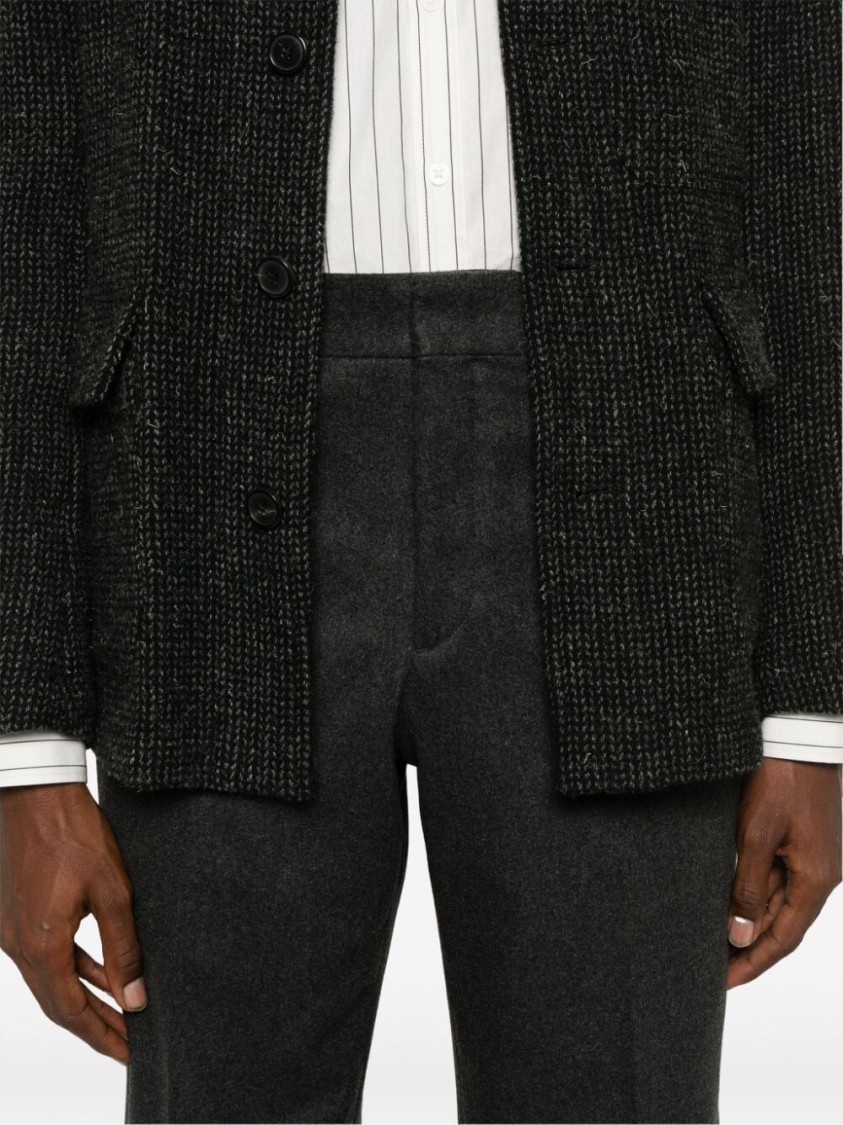 Fendi Tailored Straight Leg Pants In Soft Cashmere Blend