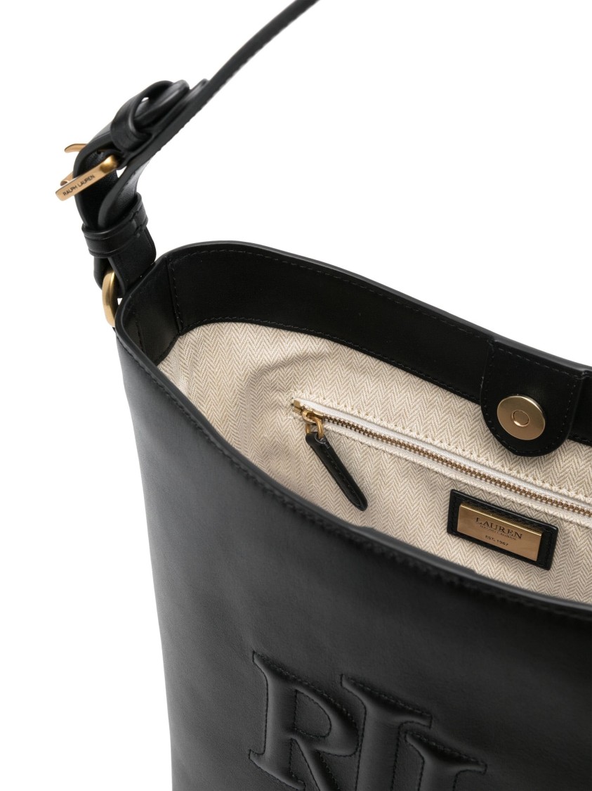 Ralph Lauren Lauren Witley Md Bk Bucket Bag Medium In Black
