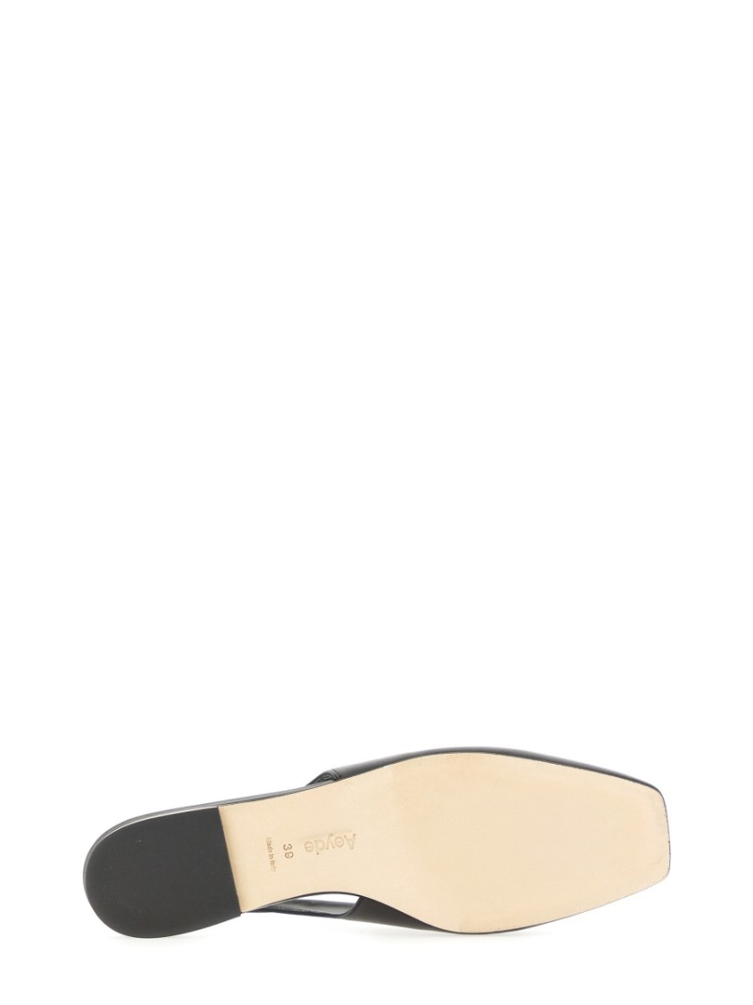 Aeyde 10mm Geraldine Napa Slingback Flats In Black