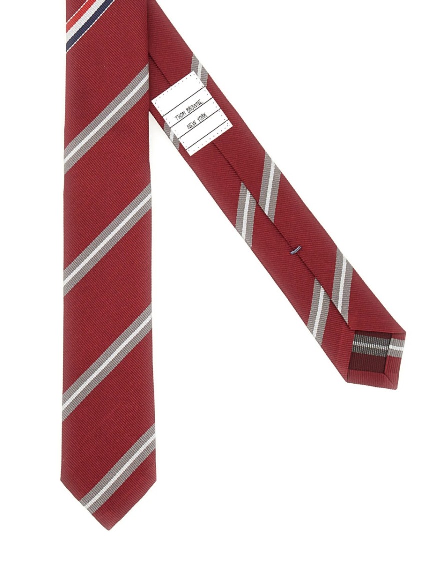 THOM BROWNE THOM BROWNE DIAGONAL STRIPE SILK TIE 