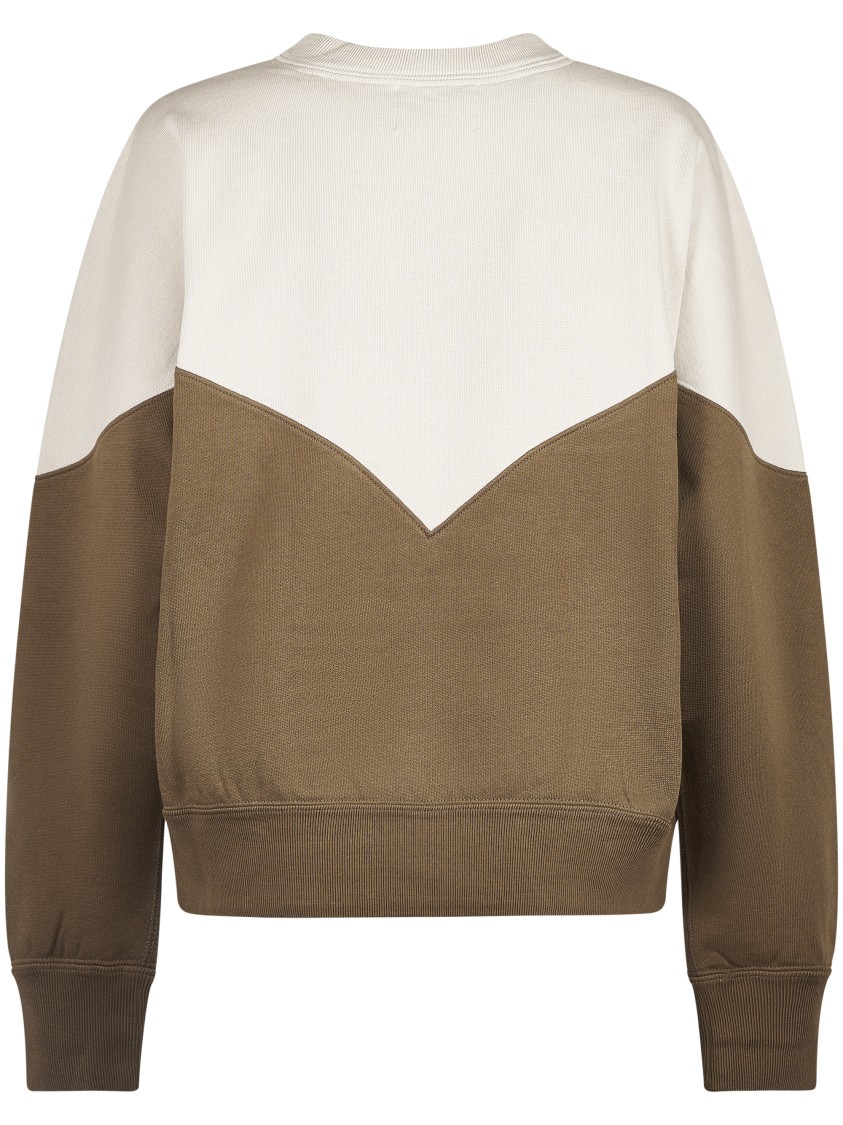 Isabel Marant Étoile Color-blocked Graphic Knit Sweater With Relaxed Fit In Neutral