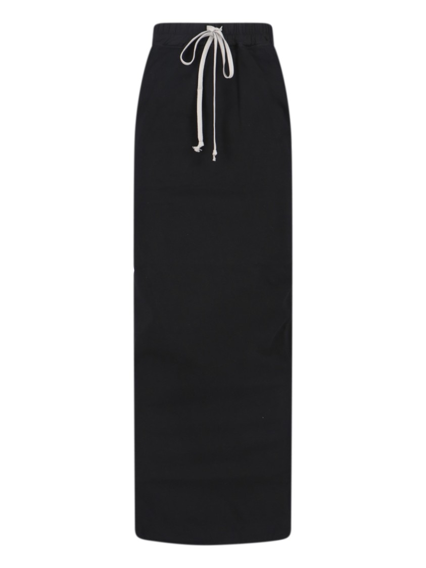 Rick Owens Drkshdw Drkshdw By Rick Owens Maxi Pencil Skirt With Draped Detail – Black