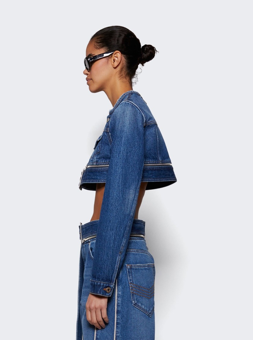 JEAN PAUL GAULTIER JEAN PAUL GAULTIER SUPER CROPPED JACKET VINTAGE BLUE