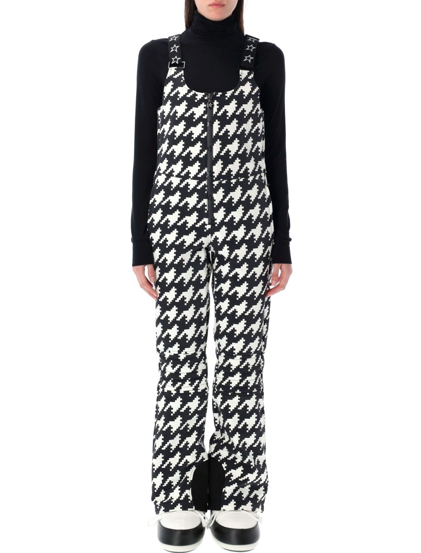 Perfect Moment Blackwhite Houndstooth Pattern All-in-one In Black