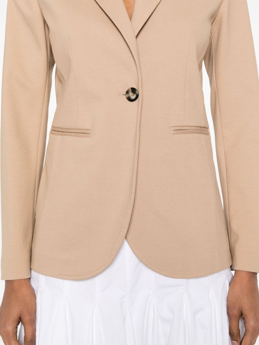 Peuterey Tailored Beige Blazer With Notch Lapel