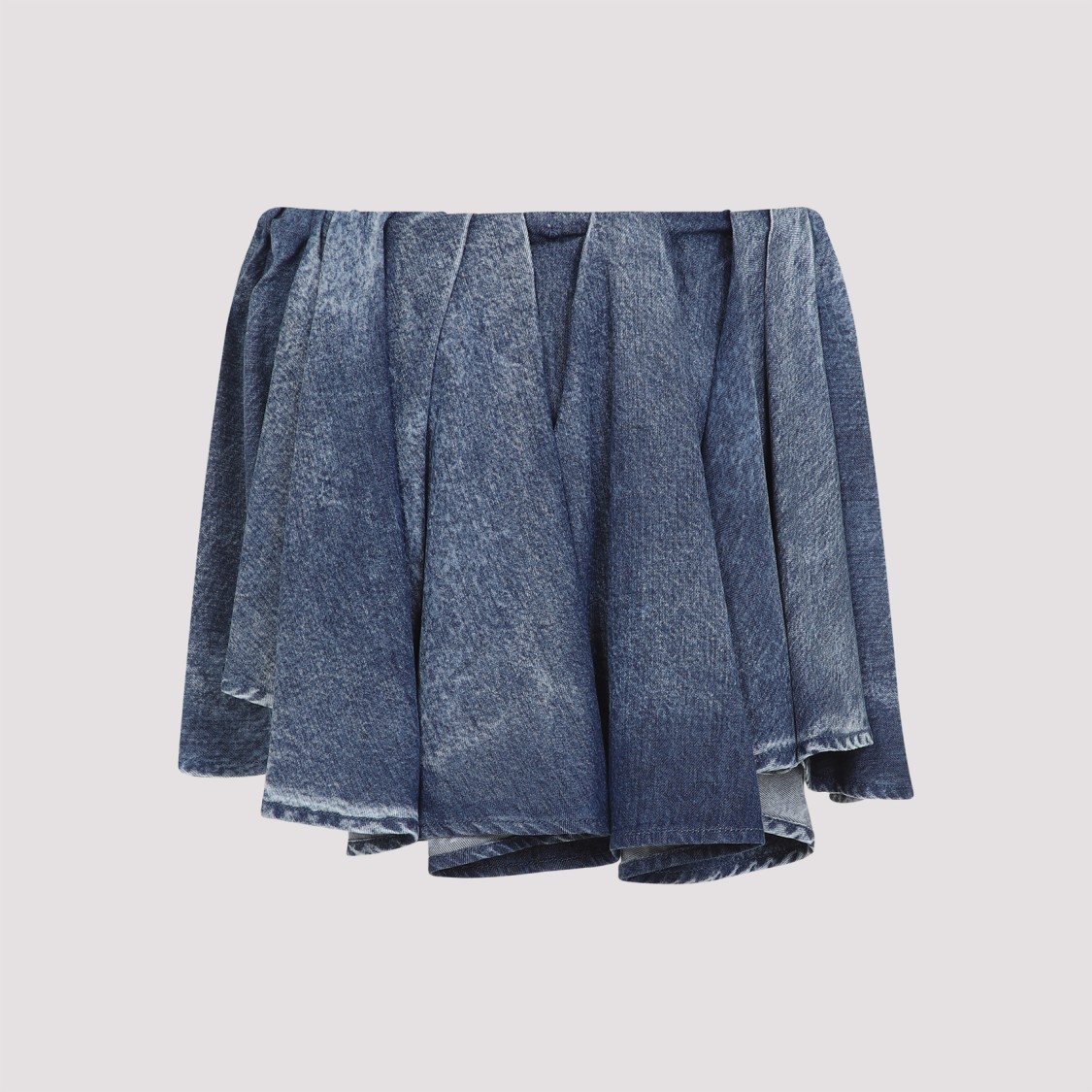 Shop Diesel De-ria-fsg Blue Lyocell Mini Skirt
