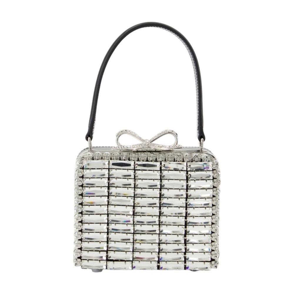 Self-portrait Crystal Mirco Bag In White