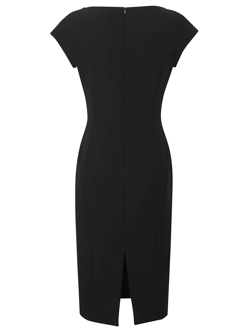 Max Mara Fitted Evening Dress In Black Triacetate In Black