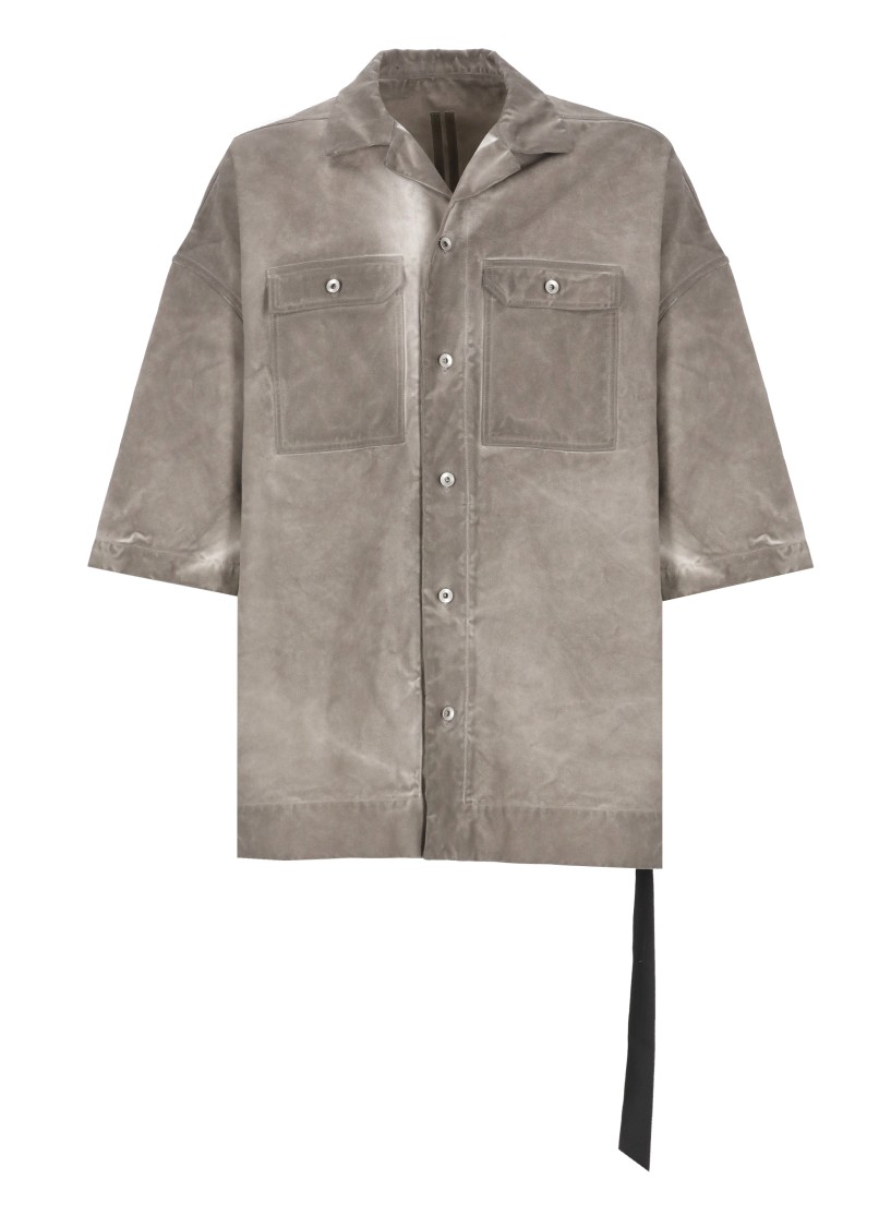Shop Rick Owens Drkshdw Drkshdw By Rick Owens Grey Tommy Cotton Shirt