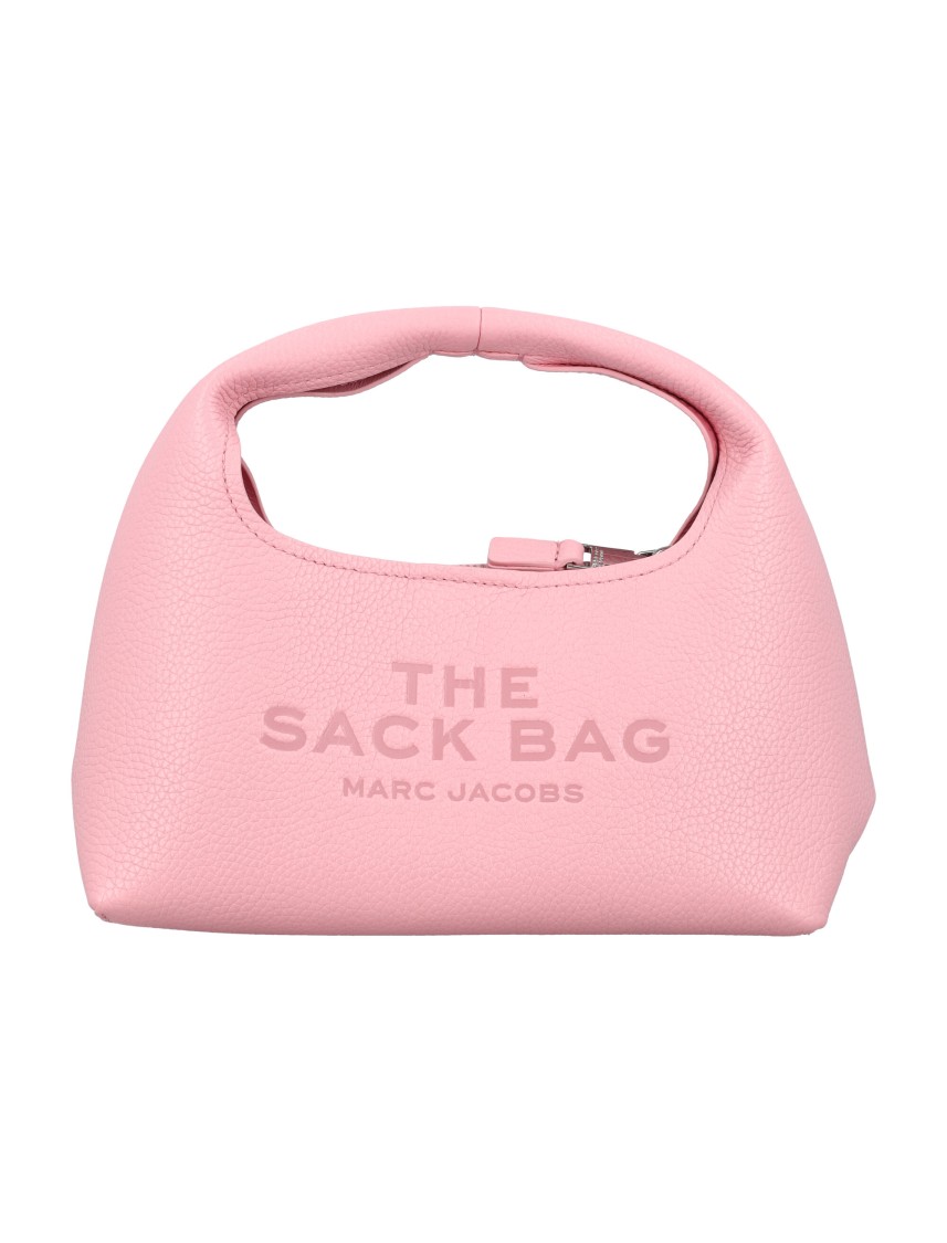 Shop Marc Jacobs Textured Leather Mini Sack Handbag In Pink