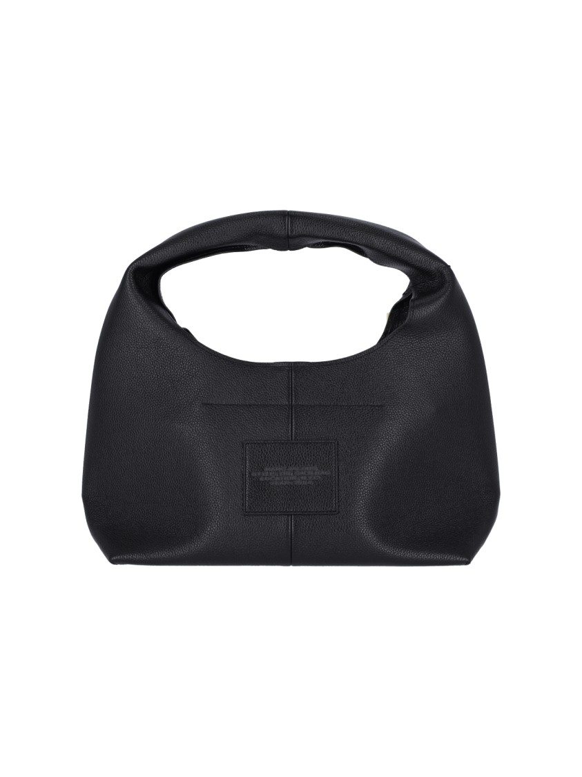 Marc Jacobs Soft Hammered Leather Tote Bag With Tonal Logo In Black