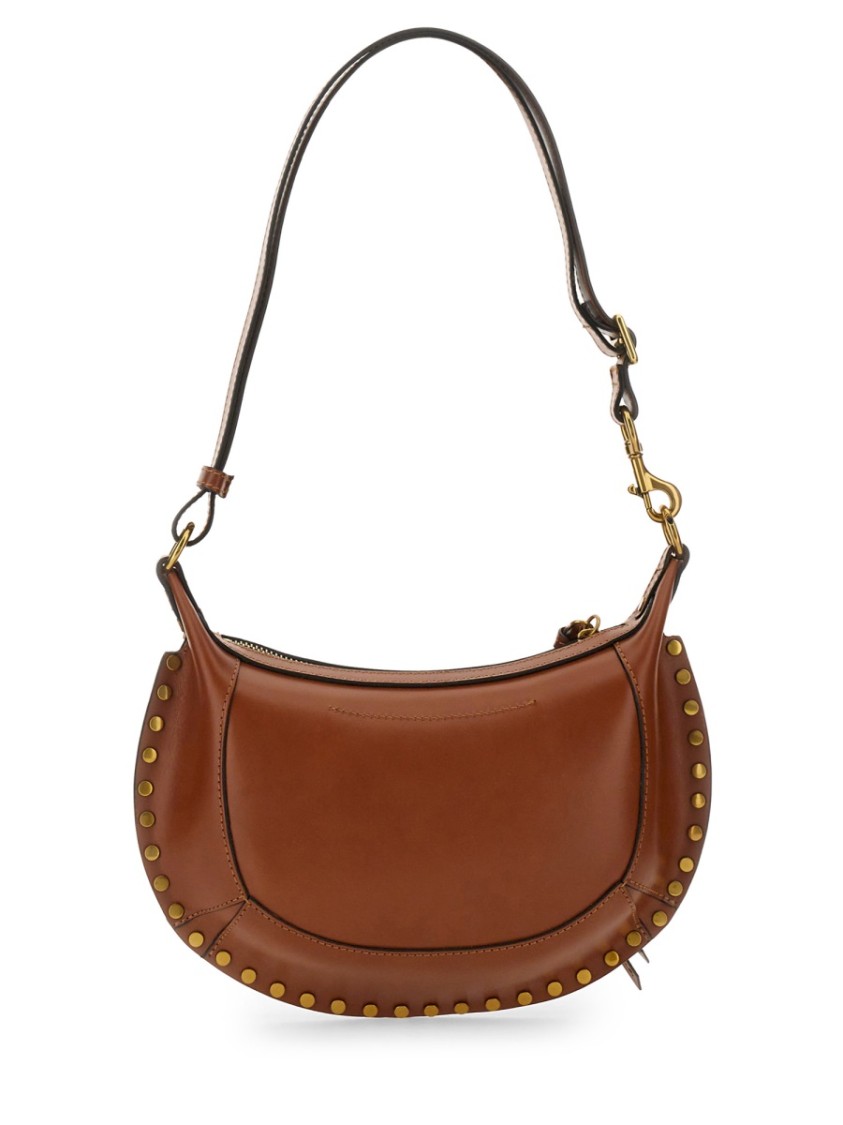 Isabel Marant Oskan Moon Studded Leather Shoulder Bag