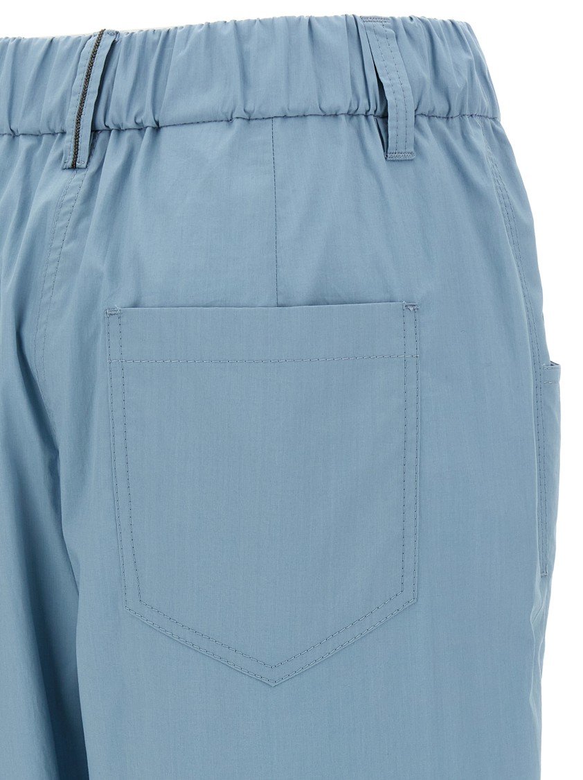 Brunello Cucinelli Pleat Pants With Front Pincers In Blue