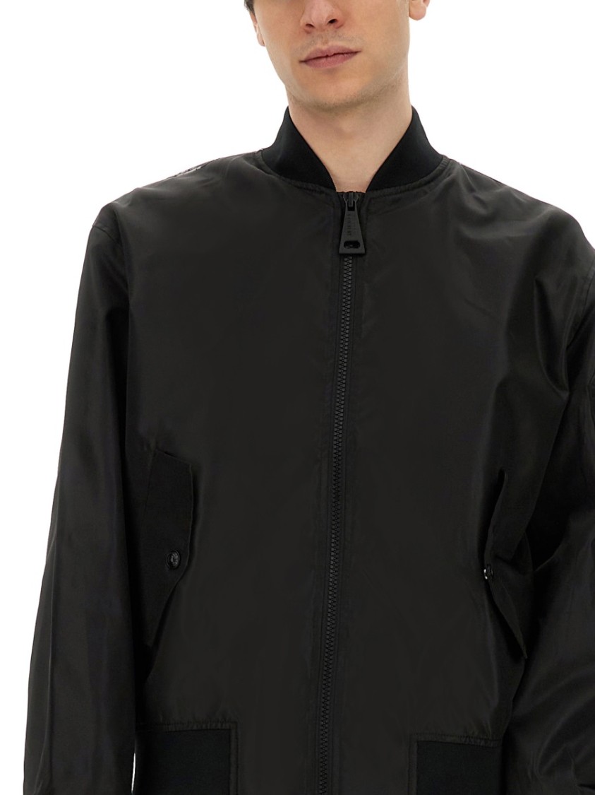 Shop Versace Jeans Couture Technical Fabric Jacket In Black
