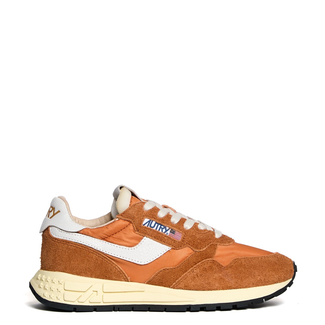 Shop Autry Low-top Sneakers With Amber Accents In Brown