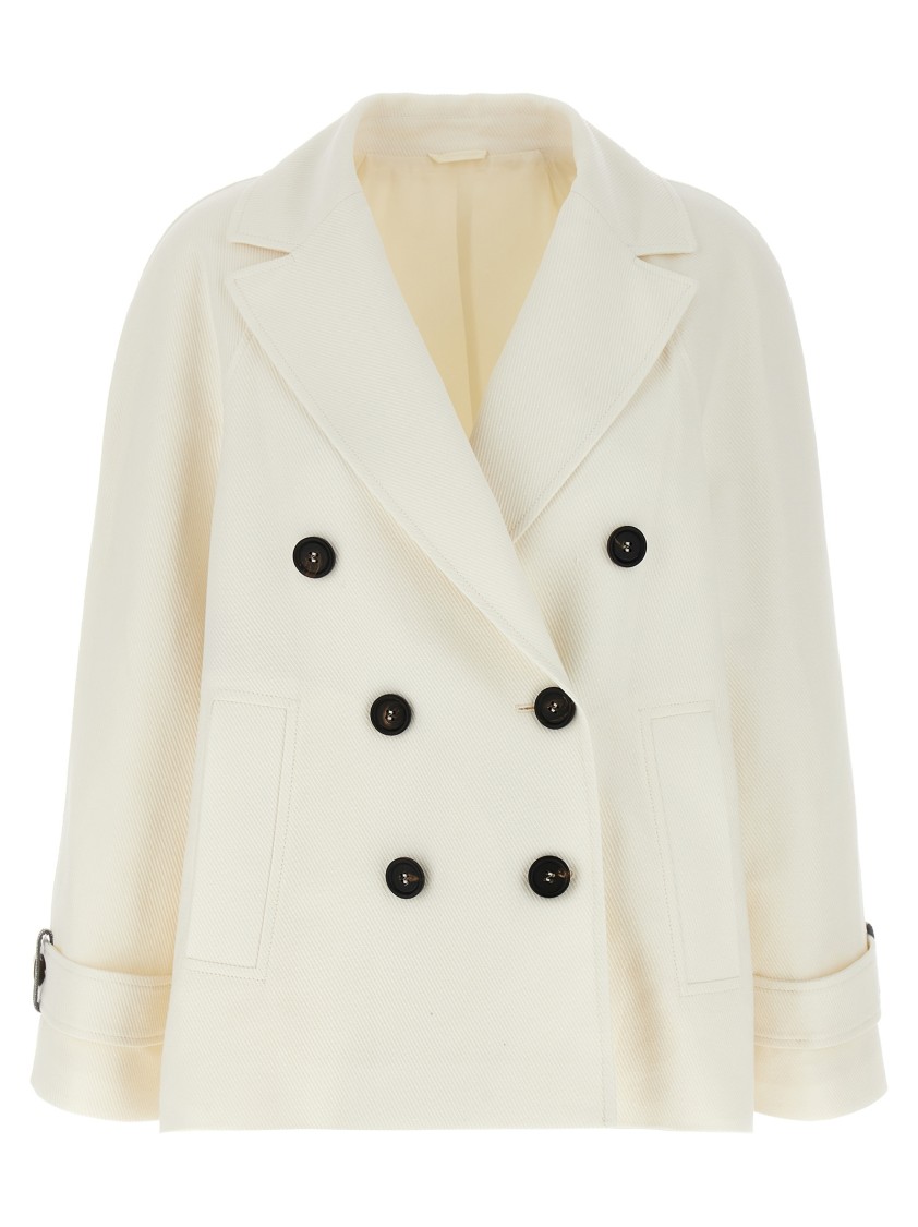 Brunello Cucinelli Double-breasted Blazer With Adjustable Straps