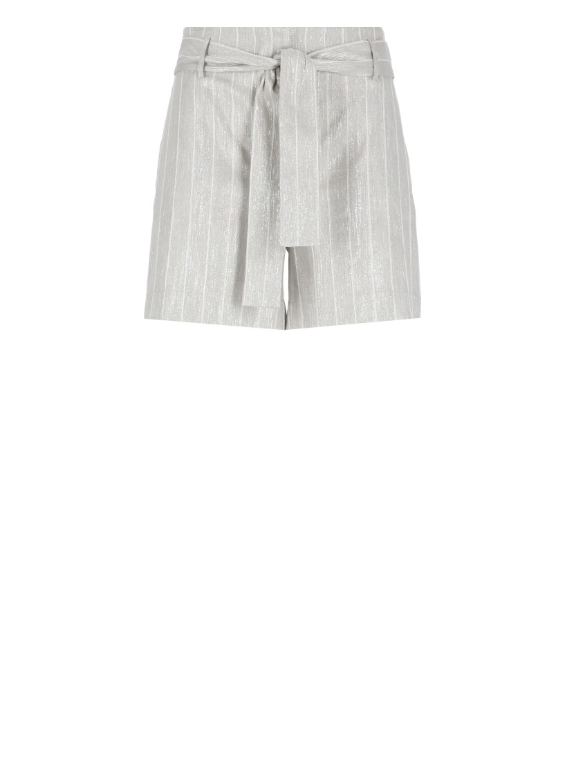 D Exterior D. Exterior Silver Viscose Blend Bermuda Shorts