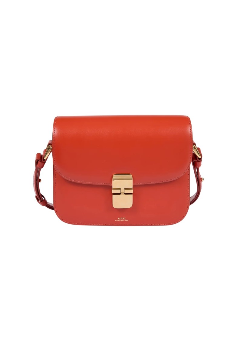 Apc A.p.c. Grace Logo Printed Small Shoulder Bag In Red