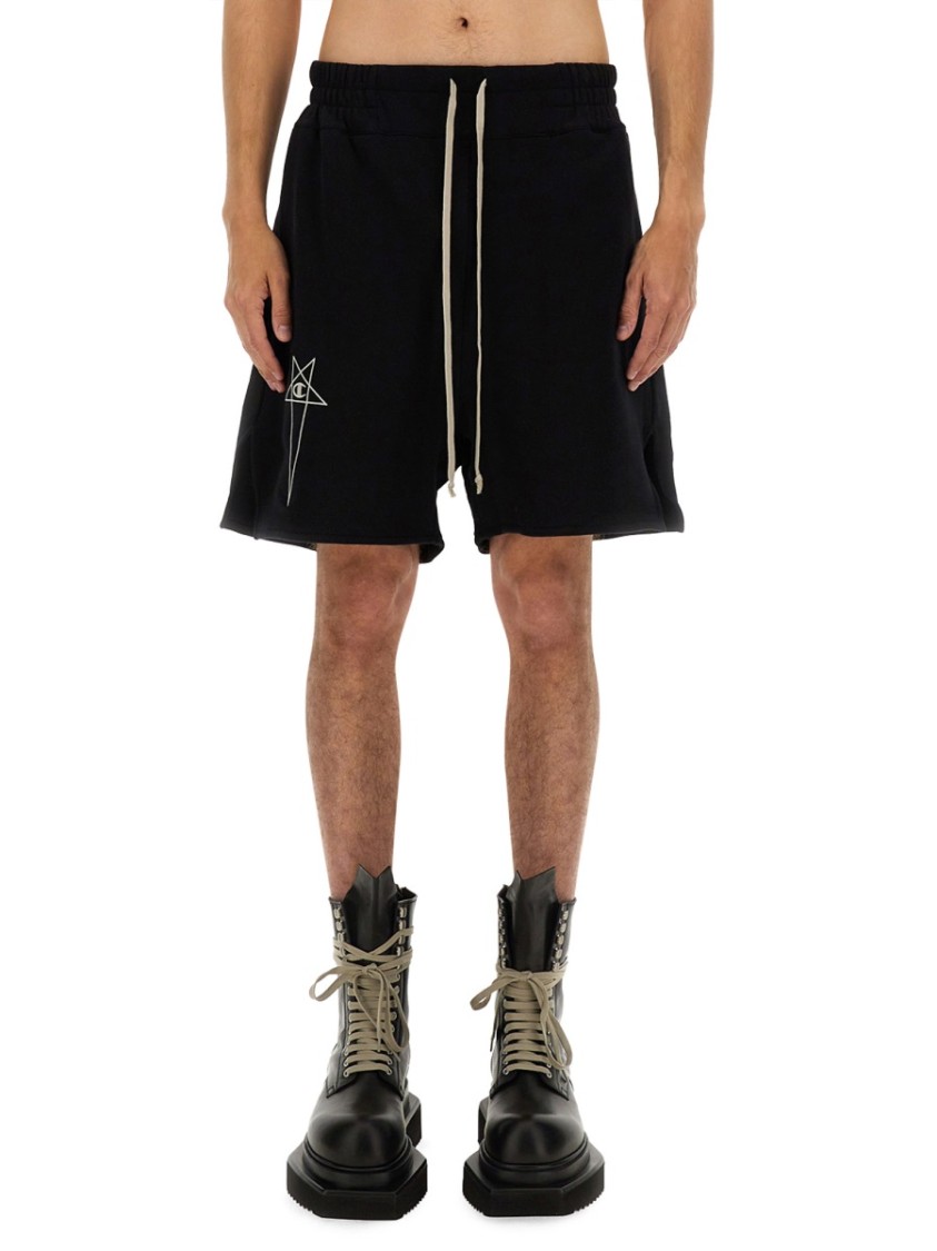 ショートパンツ Champion X Rick Owens Relaxed Fit Black Cotton Shorts Champion X Rick Owens Relaxed-Fit Black Cotton | THE LIST