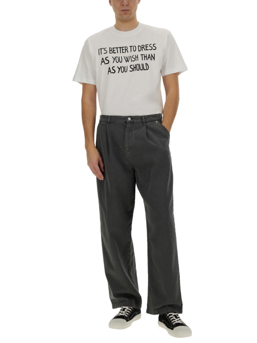 Moschino High-waisted Wide-leg Jeans In Black