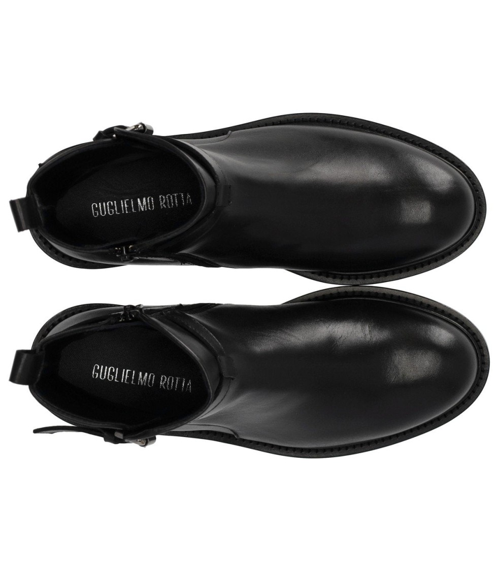 Guglielmo Rotta Peace Black Ankle Boot In Black
