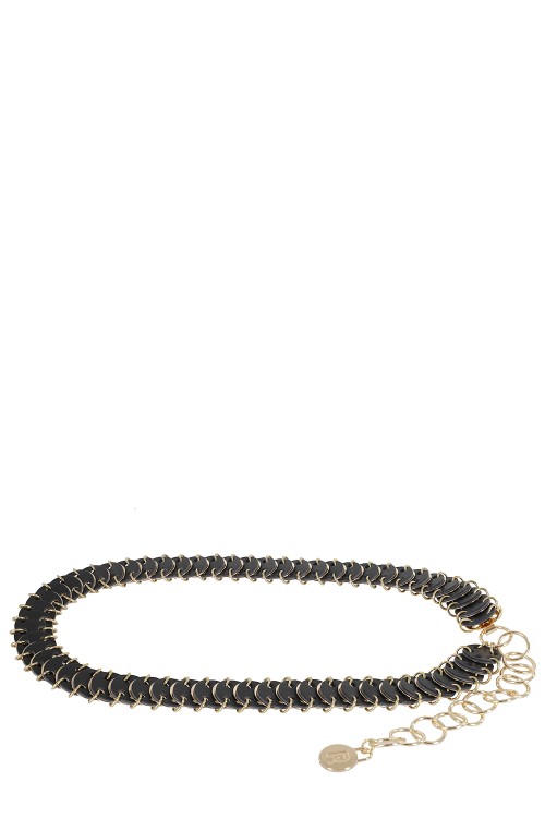 ベルト Rabanne Disco-Inspired Gold Belt Rabanne Disco-Inspired Gold Belt in Black | THE LIST