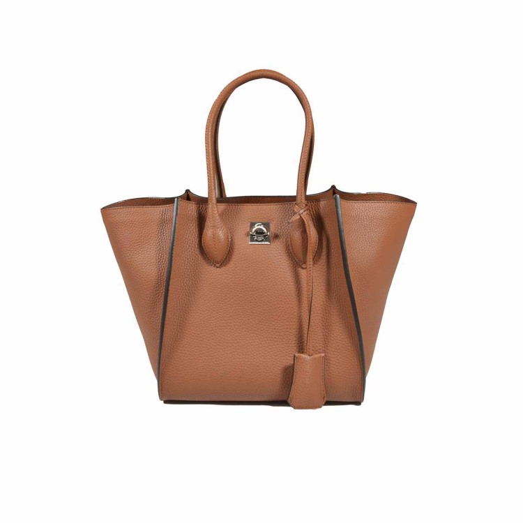 トートバッグ Ermanno Scervino Maggie Medium Shopping Bag In Camel Leather Ermanno Scervino Maggie Medium Shopping Bag In Camel Leather