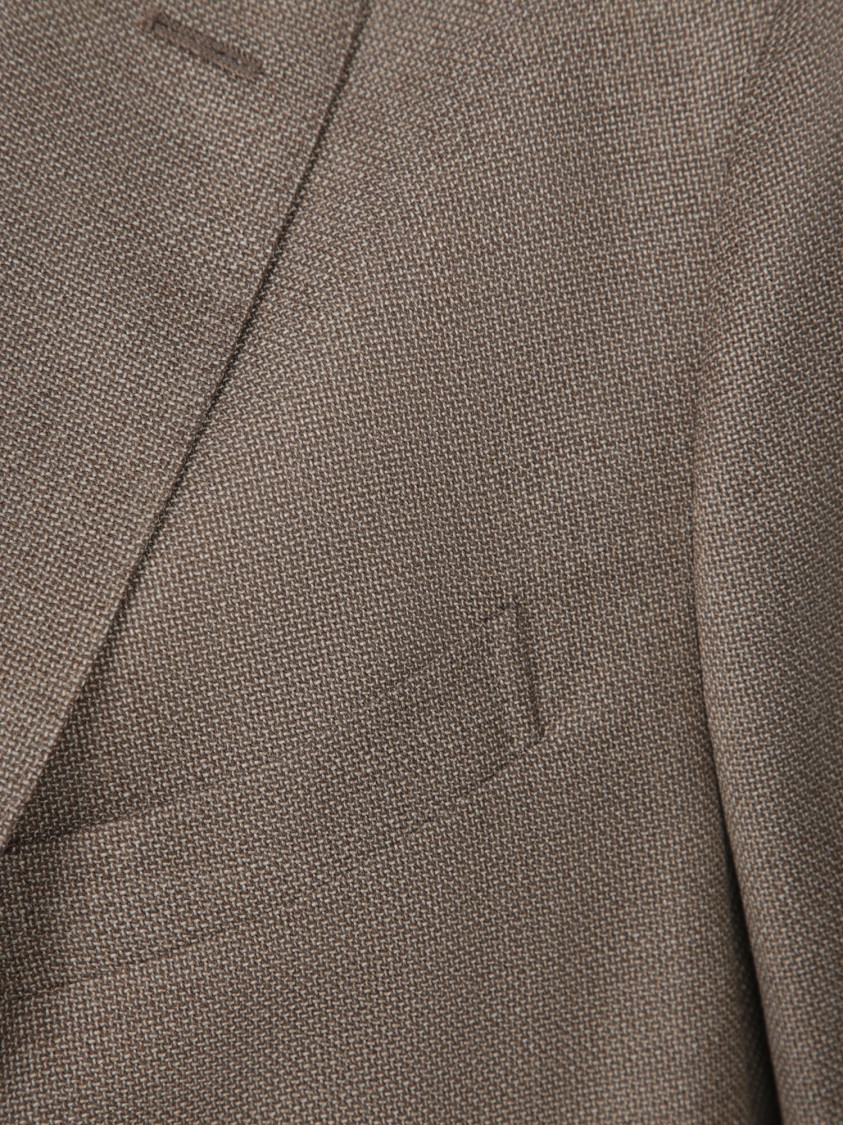 Boglioli Beige Hopsack Jacket In Gray
