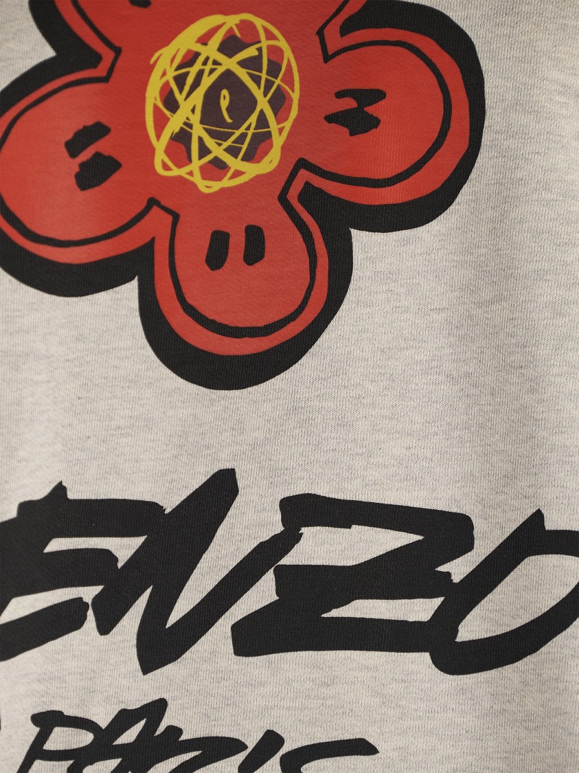 Kenzo Relaxed Fit Futura Classic Sweatshirt With Vibrant Graphic In Neutral