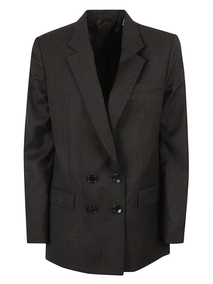 Isabel Marant Double-breasted Tailored Jacket With Notched Lapel In Black
