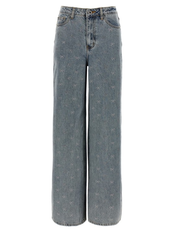 Self-Portrait Light Blue Diamante Bow' Jeans | THE LIST