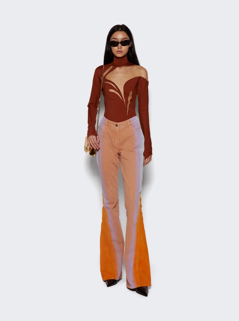 Mugler Sienna Swirly Bodysuit