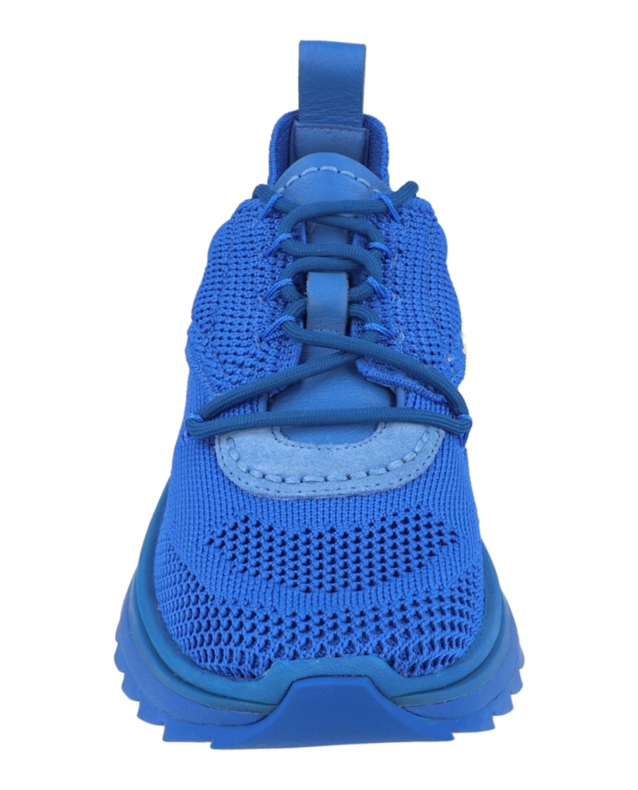 Ferragamo Nima Knit Sneakers In Blue