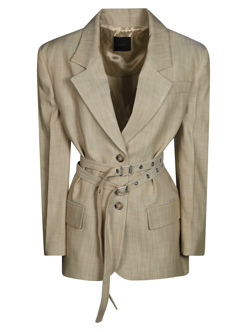 ボトムスその他 Pinko Tailored Blazer With Belted Waist Pinko Belted Waist Blazer With Front Button Fastening