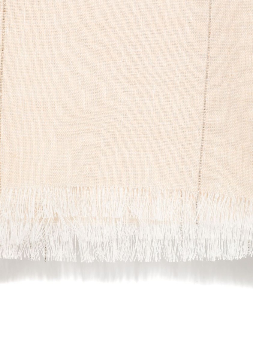 Peserico Light Beige Linen Blended Scarf