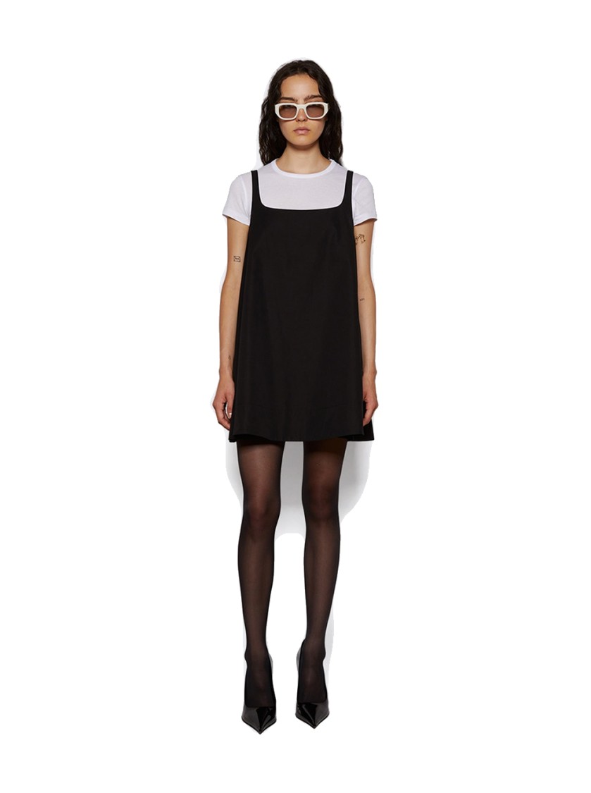 Wardrobe.nyc Mini Poplin Dress In Black