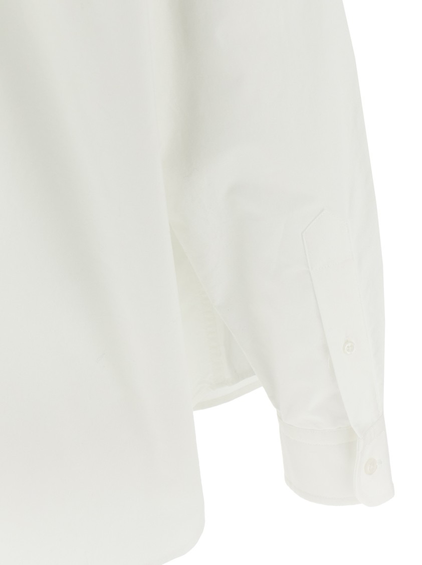 Alexander Wang T T By Alexander Wang White Oxford Cotton Boyfriend Shirt In White