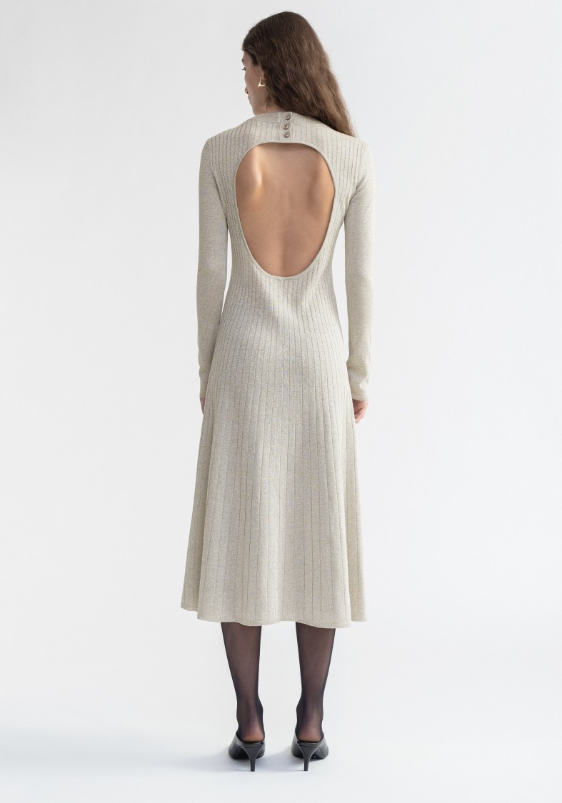 AERON AERON PAVLOVA - SPARKLY RIBBED MIDI DRESS 