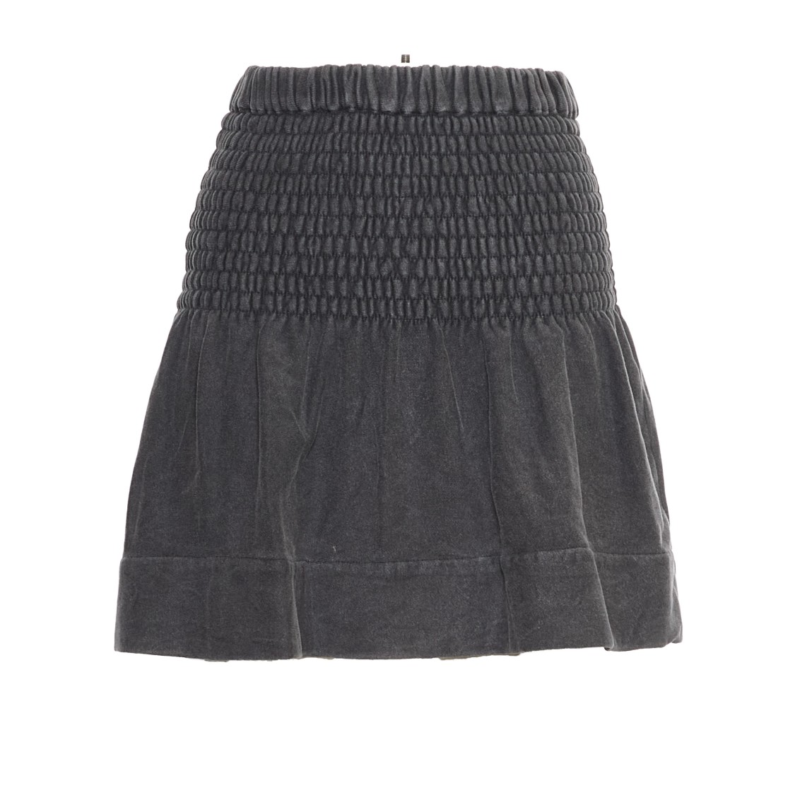 Isabel Marant Cotton-blend Black Skirt With Textured Finish