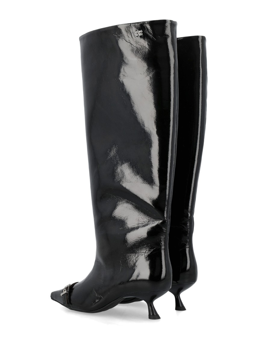 Ganni Eyelets Slouchy High Shaft Boot