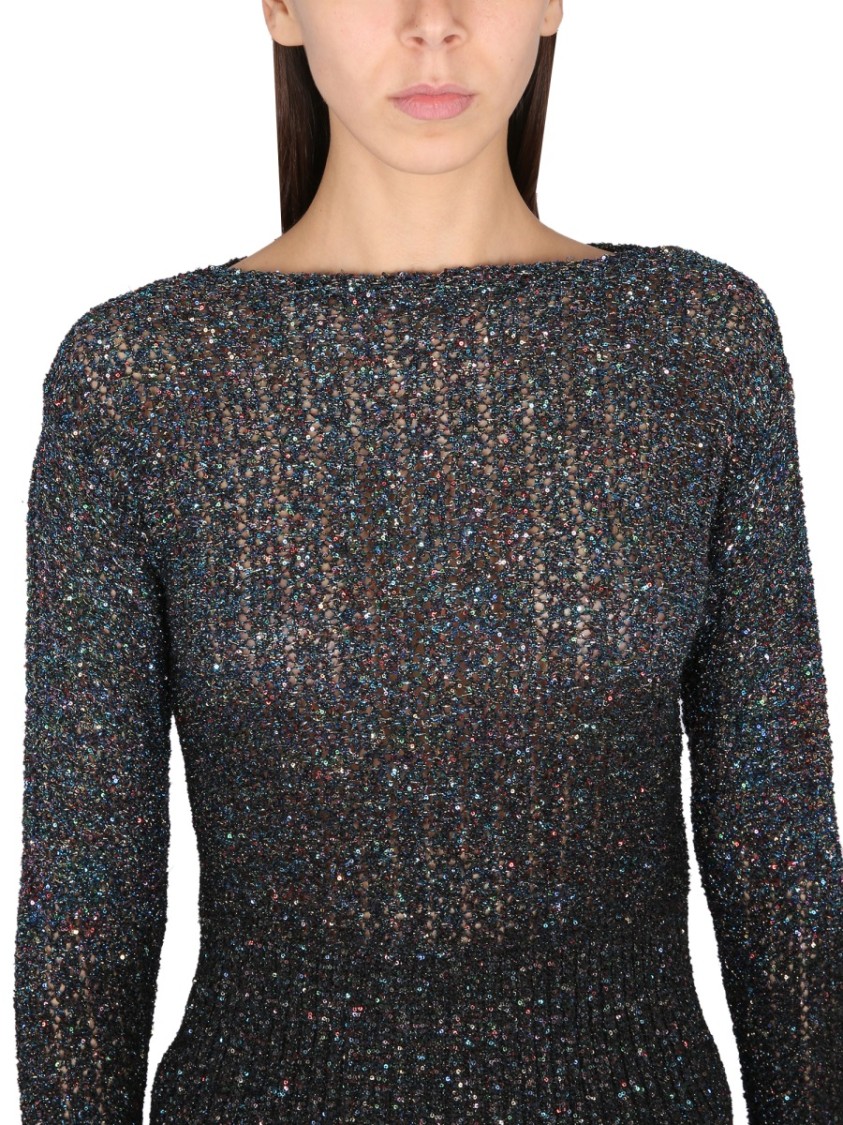 Maison Margiela Rib Knit Jumper In Black