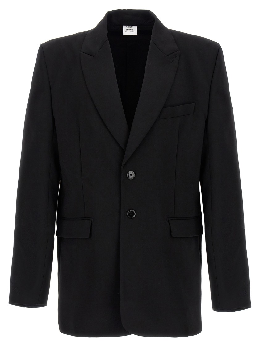 Vetements Oversize Single-breasted Blazer In Black