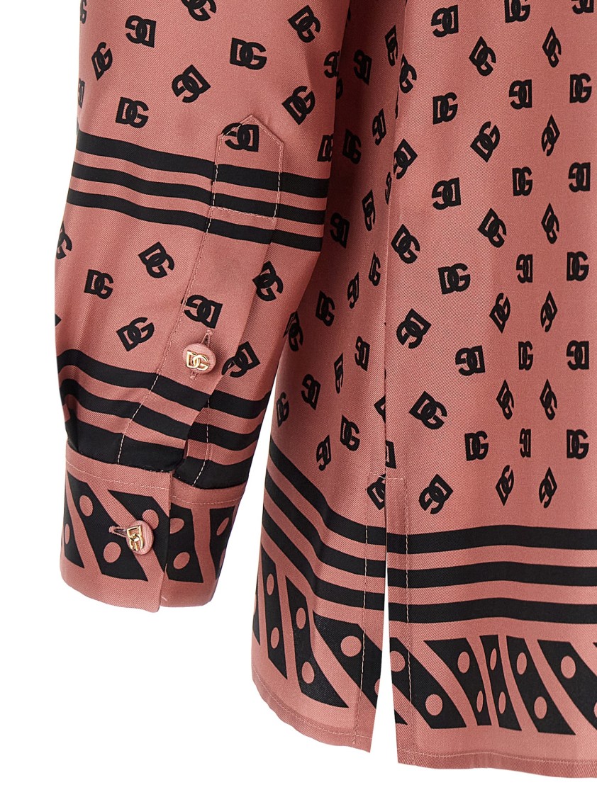 Dolce & Gabbana Pink Silk Shirt In Pink