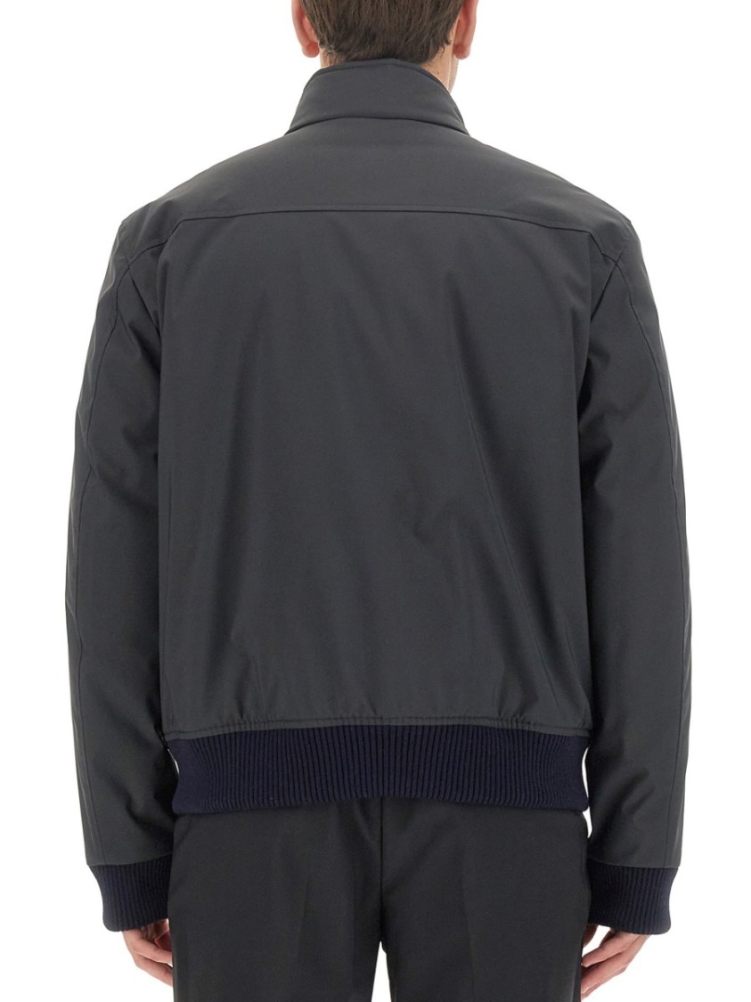 Fay Oversize Bomber Jacket Ribbed Finish