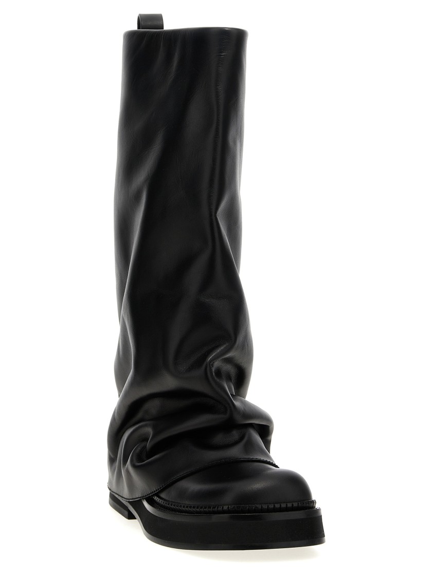 Attico The  'robin Combat' Boots In Black