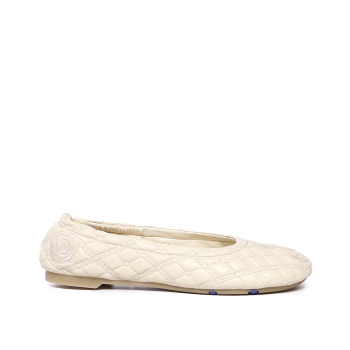 Burberry Sadler Leather Ballerina Flats Women In Neutrals