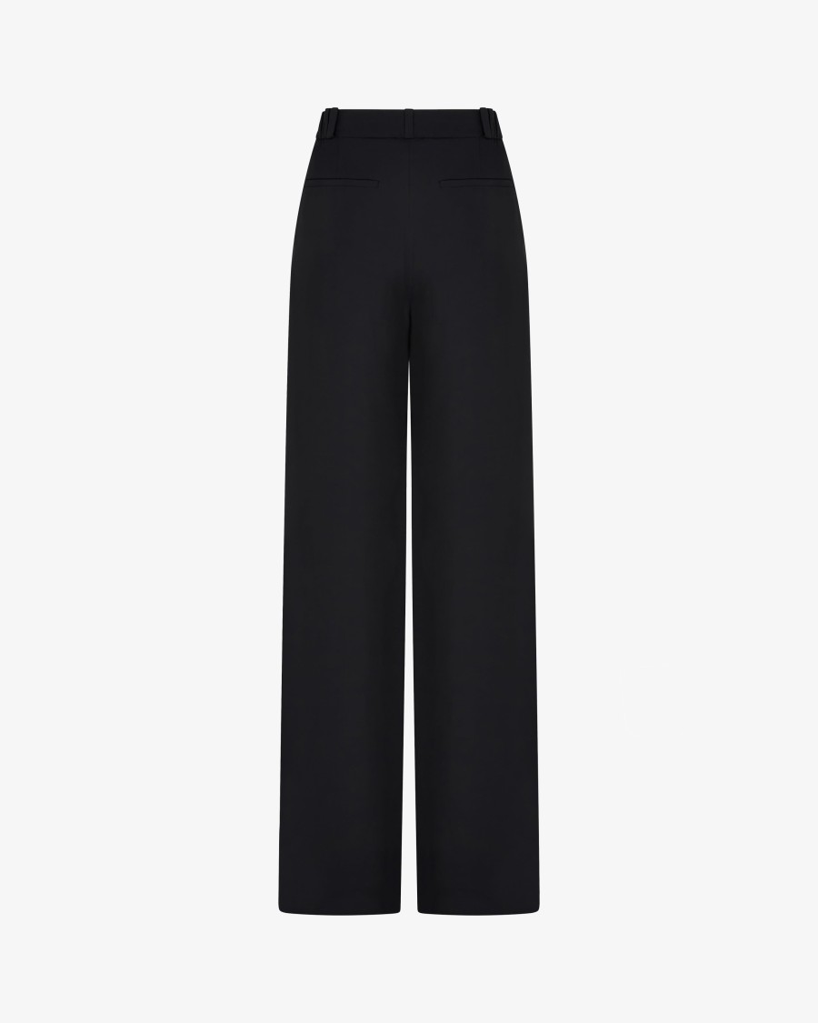 Serena Bute Serena Trouser With Georgette Trim - Black In Black