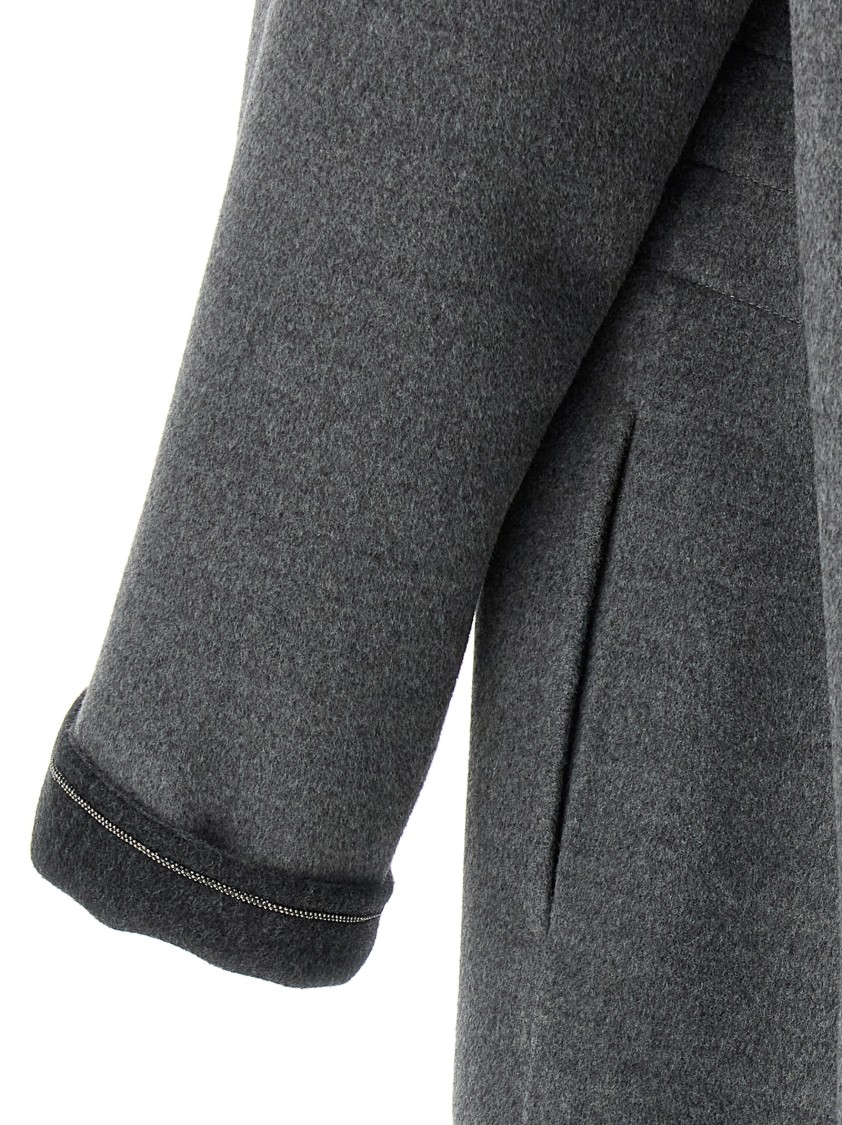 Fabiana Filippi Dressing Gown Coat Coats And Trench Coats Gray In Gray